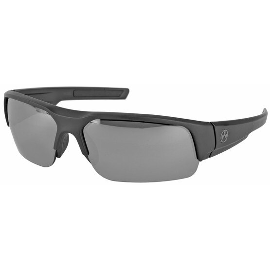Magpul Industries Helix Black Frame Eyewear with Gray/Silver Mirror Lens - Polarized and ballistic protection